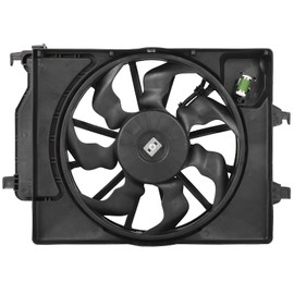 SCITOO Engine Cooling Fan Assembly Compatible with 2018-2022 for Hyundai for Accent 1.6L 2018-2023 for Kia for Rio 1.6L; Replace 624330