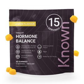 Known Hormone Balance Women’s Multivitamin Gummies – Lemon – Vitamin B6, D & C, Ashwagandha, Evening Primrose Oil – Energy, Mood & Skin Support – Vegan Gummy Supplement – for Women – 15 Day Supply