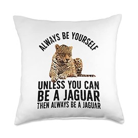 Cool Jaguar Art For Men Women Safari Animal Leopard Jaguars Throw Pillow