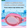 ProudDemon Schwimmbrille mit Mehrfarbiger Verspiegelung, Rosa Rahmen, UV-Schutz (Pink)