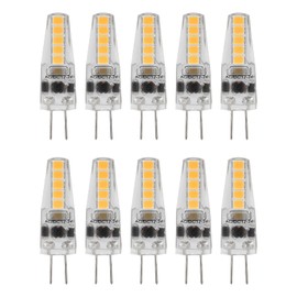 Marhynchus G4 Bulbs, 10pcs G4 LED Bulbs Warm White 3000K 2W Bi Pin Base Dimmable Bulbs Replacement Landscape Bulbs for Chandelier