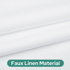 HOMEIDEAS Blackout Linen Sidelight Curtains for Front Door, Side Door Window Curtains, Small Window, Modern Farmhouse Covering Decor, 1 Panel, W12 X L68 Inch, Pure White