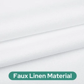 HOMEIDEAS Blackout Linen Sidelight Curtains for Front Door, Side Door Window Curtains, Small Window, Modern Farmhouse Covering Decor, 1 Panel, W12 X L68 Inch, Pure White