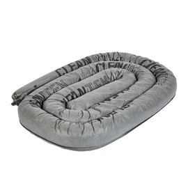 Restaurantware Absorbent Socks 4 Pack of 3" x 144" Heavy Duty Water Absorbing Snakes Non-Flammable Gray Polypropylene Oil Spill Barriers for Chemical Fluids, Industrial Cleanup, Garages, Labs