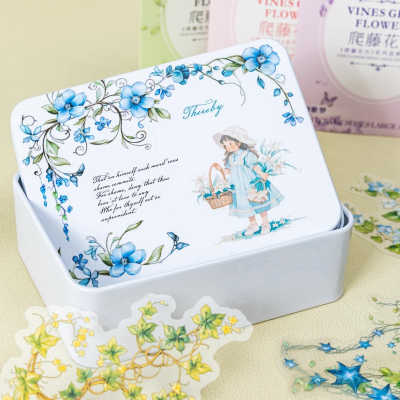 Collage Material Seals, Assorted Design Paper (Flower Room)