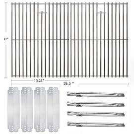 MikeGarden Replacement Parts for Nexgrill 720-0830H 720-0830D 720-0888N 720-0783E 720-0888 BHG 720-0783W 720-0783H Grill Master 720-0697 2 Pack Grill Grate 4 Pack Grill Burners and Heat Plates