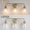 Mecgirn 3 Light Gold Vanity Lights for Bathroom, Bathroom Light