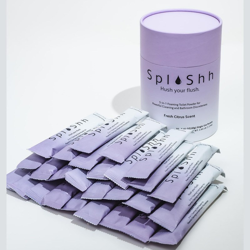 SplaShh 5 in 1 Toilet Bowl Cleaner, 30 Powder Packets,