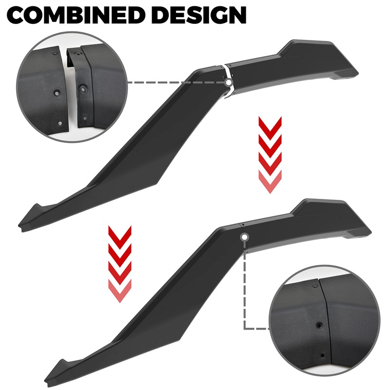 SAUTVS Left & Right Fender Deflector for Can-Am X3 MAX,