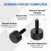 sourcing map M3x10mm Knurled Thumb Screw, 10 Pcs Aluminum Alloy