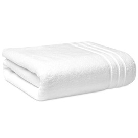 Towelogy Premium Extra Large Bath Towels (100x 170cm, 1 Pack) - 100% Cotton Jumbo Bath Sheets Super Absorbent Hotel Quality LUXURY COLLECTION - White (1, White (Luxury Collection))