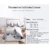 AOXHFNV Cute Cat Duvet Cover 3D Cat Motif 3-Piece Bedding