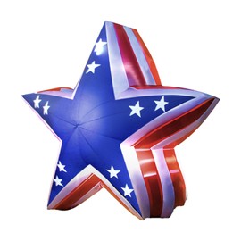 GOODENY Patriotic Inflatable 5.4FT USA Star 4th of July Inflatable Yard Decorations Outdoor Holiday LED Blow up Decor for American Decorations Advertising Business Promotion