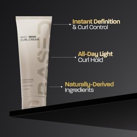 BASED BODYWORKS Crema Para Rizos Totalmente Natural: Define Los Rizos Controla El Frizz Fijación Media Durante Todo El Día Hidrata Y Nutre Con Agave P