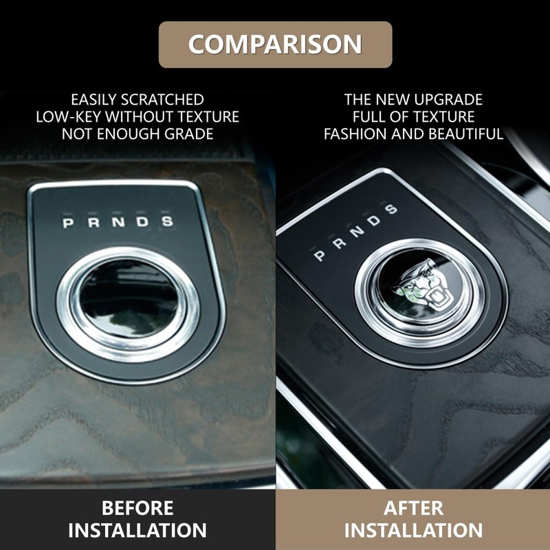 ARKPSKNIGHT Gear Shift Knob Cover,Sports Preformance Modification,Brand Logo Badge Decal
