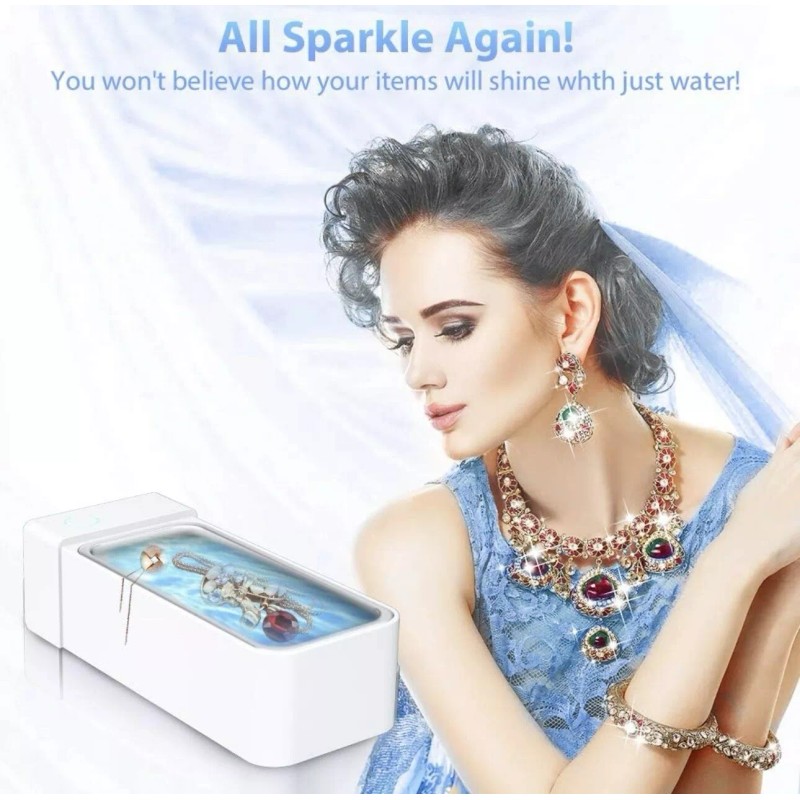 LONOVE Ultrasonic Jewelry Cleaner- Cleaner Machine Silver Jewelry Silver Rings