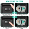 LUROON Key Safe with 4-Digit Combination Code, Large Waterproof Key