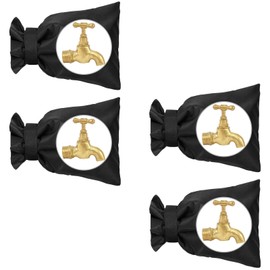 4 Pcs Outside Tap Cover, Tap Covers for Outdoor Taps, Outdoor Tap Cover for Winter, Waterproof & Thickened Tap Jacket, Tap Cosy Cover Protects Your Tap from Freezing Bursting