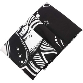 Rui Xin Trade Sun and Moon Tapestry Burning Sun with Star Psychedelic Black and White Hippie Wall Hanging for Home Bedroom (51.2 * 59.1 inches/130 * 150cm)