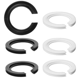 E27 to E14 Lamp Shade Adapter, 6 Pack Black White Lamp Shade Adapter Ring E27 Lampshade Reducer Washer 42mm to 29mm Lampshade Converter Ring Plastic Light Shade Replacement Parts