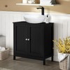 Iwell Pedestal Sink Storage Cabinet with 2 Doors and Shelf,