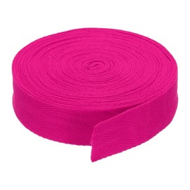 DMiotech 1.2"(3cm) 10 Yards Cotton Twill Tape Cotton Ribbons Bias Binding Tape Herringbone Tape Ribbons Rose Red for DIY Crafts Making, Clothes, Knit