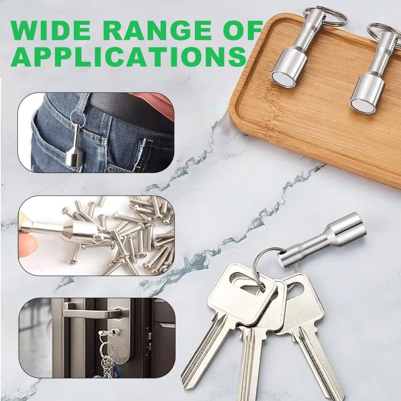 Srzllxfc 2 Pack Keychain Magnet for Testing Brass - Magnetic