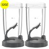 QueenTrade 2 Pack 32OZ Blender Cups & Flip-Top to-Go-Lid Replacement