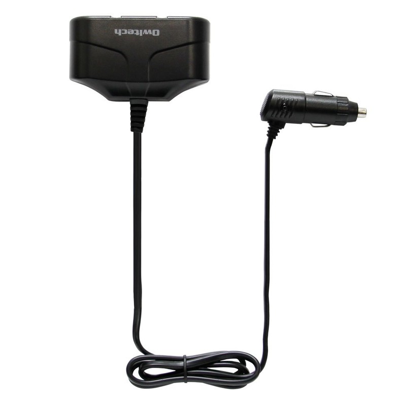 Owltech Double Cigar Socket Distributor, Two USB Ports, 12 V