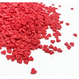 Sprinkle Deco Valentine Jumbo Red Heart Shapes Sprinkles for Cakes and Cupcakes Food Decoration cookie decorating 3.52oz (Big)