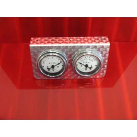 FPM Metals Stewart Warner style 2 1/16" under-mount gauge panel engine turned 2 hole