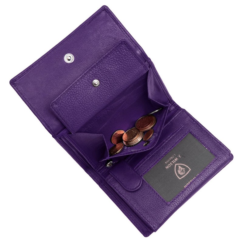 J. Wilson London Ladies RFID Safe Designer Leather Purse Card