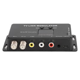 UHF-Modulator, PAL Optional, AV Zum RF-Konverter IR Extender mit Kanalanzeigeunterstützung NTSC, Kompatibel mit Set-Top-Box und A/V-Quellen, die für Ihr Eigenes Lokales CATV Einfach zu Bedienen zu