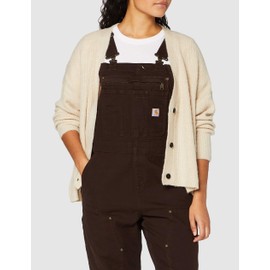 Carhartt Womens Crawford Double Front Bib (Plus Sizes) Overalls, Dark Brown, X-Small Tall US