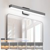 Ralbay Modern Black Bathroom Light Fixtures 5 Color Temperature Dimmable