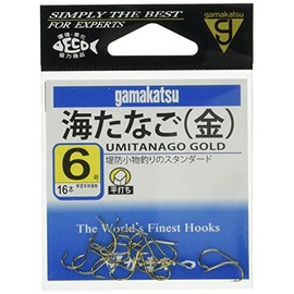 Gamakatsu Sea Tanago Hook Gold No. 6 Fishing Hooks
