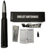 VMS Gunmetal and Black Bullet Antenna with Adapter for Silverado
