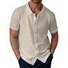 Zaitun Men's Lightweight Button-Down Shirt Summer Casual Shirt Relaxed Fit