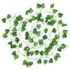 SZXMDKH Edera Finta, 1 Pezzi Pianta Artificiale Rampicante, Edera Artificiale Ghirlanda Foglie Verdi per Matrimonio, Festa, Ufficio, Casa, Finestra, Giardino, Esterne Interne, Decorazione Murale