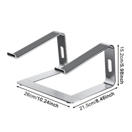 Aluminum Laptop Stand,Portable Notebook Stand,Ergonomic Detachable Computer Stand Laptop Riser for 11 to 17.3inch PC Desktop Computer,Silver