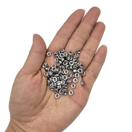 Tom's world 100pcs M3-0.5 Hex Nut Stainless Steel 304(18-8) Metric Hexagon Nut for Bolts, Bright Finish, Full Thread (M3)