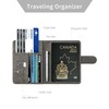 WALNEW RFID Blocking Passport Holder Travel Wallet Cover Case (N-Gray)