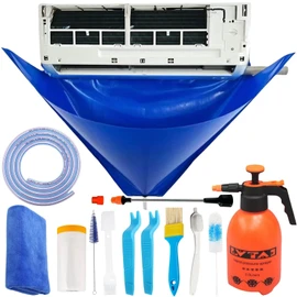 Oiktylr Mini Split Cleaning Kit with 2L Pressure Sprayer, Fits 38-48in | Waterproof & Leakproof AC Cleaning Kit Bag, Reusable, Durable PVC, Fits Systems 18,000-24,000 BTU Air Conditioner Unit