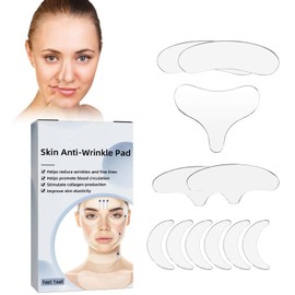 Wrinkle Repair Anti Falten Stirn Pad,Anti Falten Pads Facial Patches,Anti-Falten-Pads Silikon,Facial Patches Anti,Silikon Brust Falten Pads,Wiederverwendbar Gesicht Stirn Patch Gesicht Schlafmasken