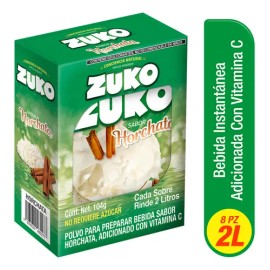 Zuko Horchata Bebida En Polvo 8 Sobres/13g, Rinde 2l C/u