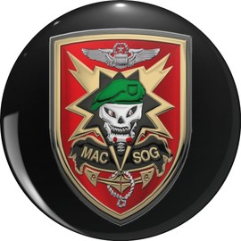 Military Assistance Command, Vietnam Studies and Observations Group - MACV-SOG Patch over Black Velvet Pin Lapel Pin Brooch Steel Pins Badge 0.75"
