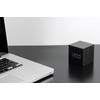 Gingko GK08W10 Cube Black Click Clock with White LED