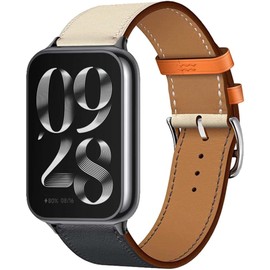Correa De Piel para Xiaomi Mi Band 8 Pro Band, Correa Deportiva De Repuesto Delgada, Hebilla De Acero Inoxidable Compatible con Correa Xiaomi Mi Band
