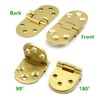 SHRJ 4 Pcs Brass Butler Tray Hinge Round Edge, 180
