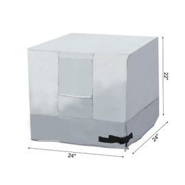 PATIKIL Central Air Conditioner Covers, 24x24x22" Outside Units Cover Air Conditioner Cover Waterproof AC Cover for Outdoor Winter Protection, Gray